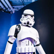 Storm Trooper Costume on Display from Disney California Adventure - Photo Credit Rebecca J